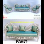 Sofa Set with Silver Couch