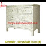 Bone Inlay Chest Of Drawers In White Color