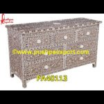 Brown Bone Inlay Chest Of Drawers