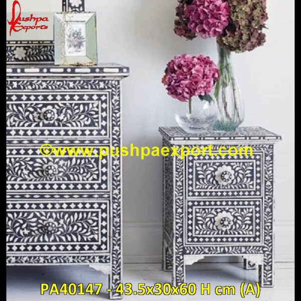 Black Bone Inlay Bedside Table PA40147 (A) bone inlay nightstand, inlay nightstand, black bone inlay bedside table, bone bedside table, bone inlay bedside, bone inlay bedside cabinet, bone inlay bedside table uk.jpg