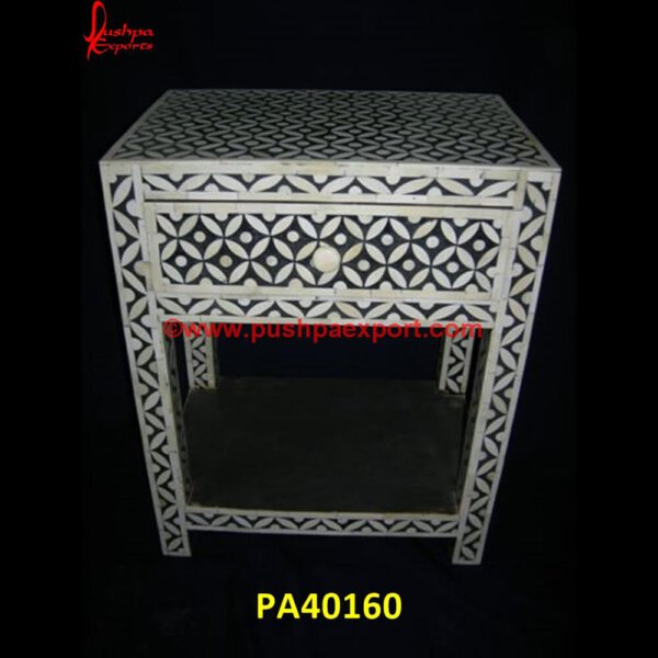 Grey Bone Inlay Bedside Table PA40160 bone inlay nightstand, inlay nightstand, inlay bedside table, mother of pearl inlay bedside table, pink bone inlay bedside table, white bone inlay bedside table, white bone inlay.jpg