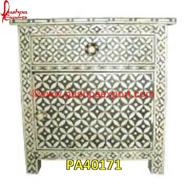 Honey Comb Bone Inlay Bedside Cabinet PA40171 bone inlay nightstand, inlay nightstand, black bone inlay bedside table, bone bedside table, bone inlay bedside, bone inlay bedside cabinet, bone inlay bedside table, bone.jpg