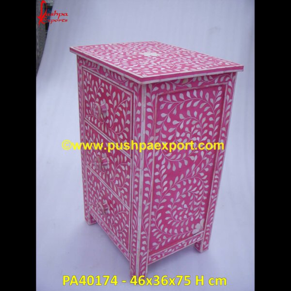 Pink Inlay Bedside Table PA40174 bone inlay nightstand, inlay nightstand, bone inlay bedside table australia, bone inlay bedside table blue, bone inlay bedside table uk, bone inlay night stand, bone inlay nightstand.jpg