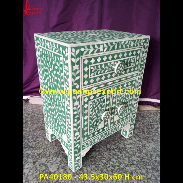 Green Floral Inlay Bedside Table PA40180 bone inlay nightstand, inlay nightstand, bone inlay side table uk, bone nightstands, floral inlay bedside table, grey bone inlay bedside table, indian bone inlay bedside table, inlay.jpg