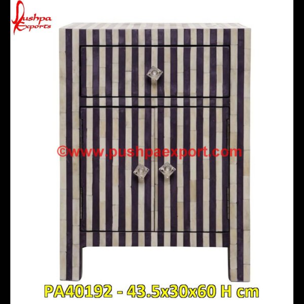 Chevron Bone Inlay Bedside Cabinet PA40192 bone inlay nightstand, inlay nightstand, bedside table inlay, black bone inlay bedside table, bone bedside table, bone inlay, bone inlay bedside cabinet, bone inlay bedside table.jpg