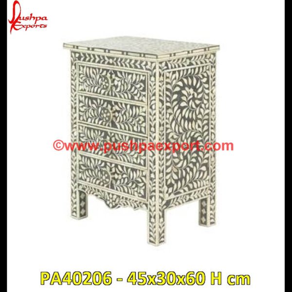 Black Bone Inlay Cabinet Leaf Design PA40206 bone inlay nightstand, inlay nightstand, bedside table bone inlay, bedside table inlay, black bone inlay bedside table, bone bedside table, bone inlay bedside, bone inlay bedside.jpg