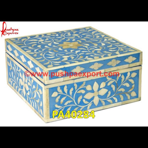 Blue Bone Box PA40284 bone inlay box australia, bone inlay decorative box, bone inlay decorative boxes, bone inlay jewelry box, bone inlay storage box, bone inlay tissue box, bone inlay trinket box, bone jewelry box.jpg