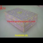 Purple Color Bone Inlay Box
