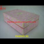Floral Bone Box In Pink