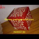 Bone Inlay Box in Red Color