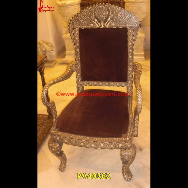 Bone Inlay Work Chair PA40362 Bone Inlay Furniture From India, Bone Inlay Furniture Manufacturers, Bone Throne Chair, Chair Bone, Herringbone Dining Chair, Indian Bone Inlay Furniture UK, Inlay Dining Chair.jpg