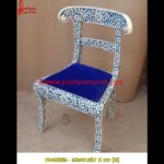 Blue Floral Bone Inlay Chair