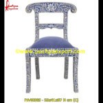 Blue Floral Bone Inlay Chair