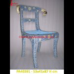 Rams Head Bone Chair In Blue