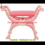 Pink Bone Roman Inlay Chair