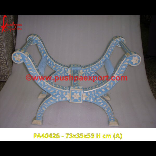 Blue Bone Inlay Roman Chair Stool PA40426 (A) Bone Inlay Furniture Melbourne, Bone Inlay Furniture New York, Bone Inlay Furniture NYC, Bone Inlay Furniture NZ, Bone Inlay Furniture Sale, Bone Inlay Furniture Showroom.jpg