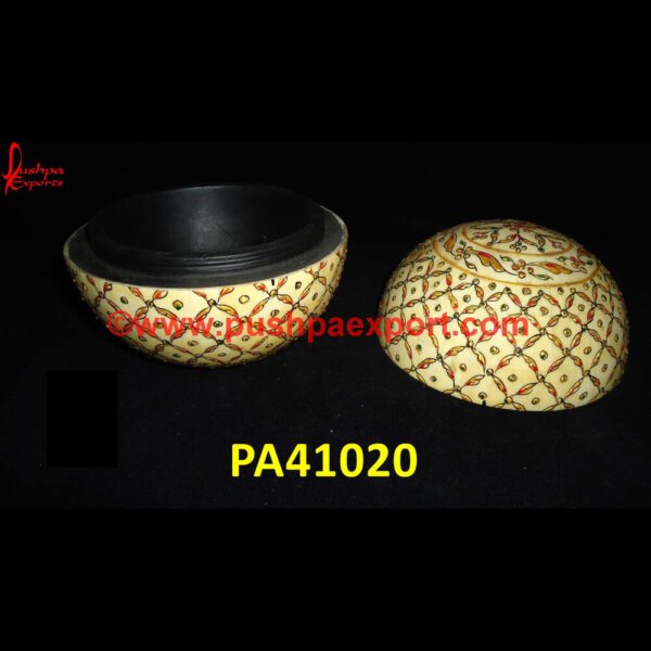 Bone Inlay Box Ball Shaped PA41020 inlaid bone box, vintage bone box, what is a bone box, antique bone inlay box, antique small wooden box bone inlay, antique small wooden trinket box bone inlay, bone inlay trunk.jpg