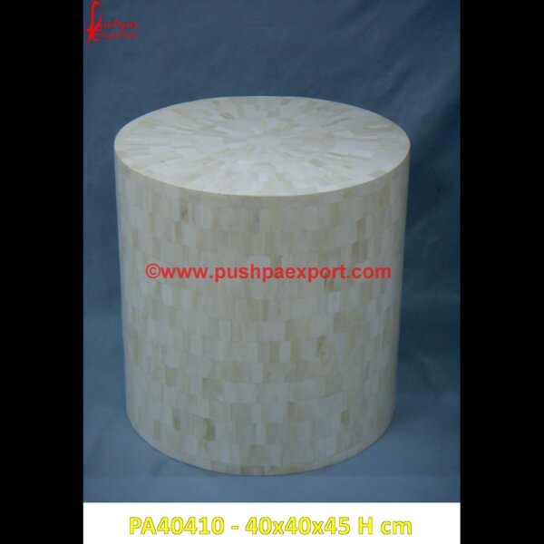 Bone Inlaid Stool PA40410 Bone Inlay Wood Stool, Bone Stool, Grey Bone Inlay Stool, Honeycomb Bone Inlay Stool, How To Inlay Bone Into Wood, Inlay Round Stool, Inlay Seating, Inlay Stool, Moroccan Bone Inlay.jpg