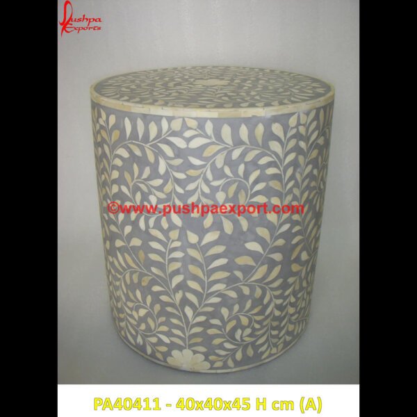 Grey Bone Inlay Stool PA40411 (A) Bone Stool, Grey Bone Inlay Stool, Honeycomb Bone Inlay Stool, How To Inlay Bone Into Wood, Inlay Round Stool, Inlay Seating, Inlay Stool, Moroccan Bone Inlay Stool, Pink Bone Inlay.jpg