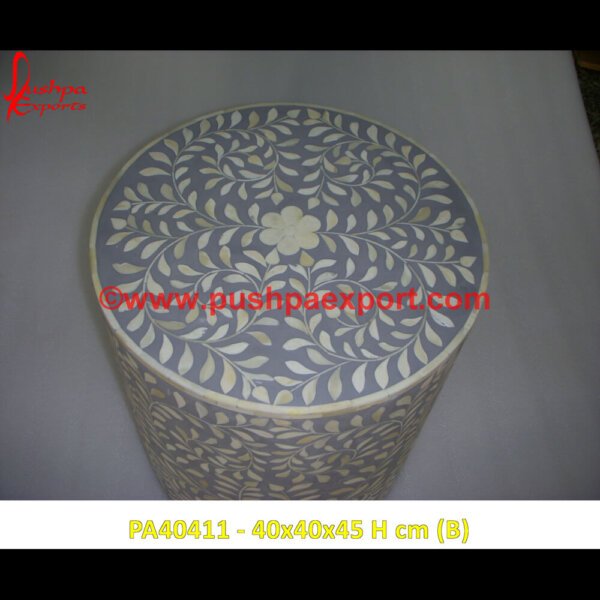 PA40411 (B) Grey Bone Inlay Stool, Honeycomb Bone Inlay Stool, How To Inlay Bone Into Wood, Inlay Round Stool, Inlay Seating, Inlay Stool, Moroccan Bone Inlay Stool, Pink Bone Inlay Stool, White.jpg