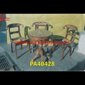 Bone Inlay Dining Table and Chair Set