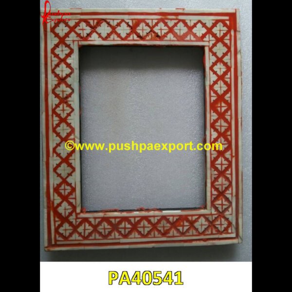 Red Bone Inlay Frame PA40541 Picture Frame Bone, Picture Frame With Inlay, Scalloped Bone Frame, Small Bone Frame, White Bone Picture Frame, Wood Inlay Frame, Wood Inlay Picture Frame, Bone Frame, Bone Inlay Picture.jpg