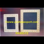 Bone Inlay Photo Frame In Golden Color