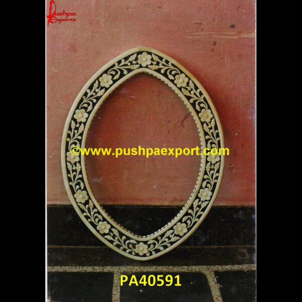 Flower Inlaid Oval Mirror Frame PA40591 Bone Frame Size, Bone Framework, Bone Inlay Bathroom Vanity, Bone Inlay Bed Frame, Bone Inlay Dressing Table, Bone Inlay Frame, Bone Inlay Photo Frame, Bone Inlay Vanity, Bone Inlay.jpg