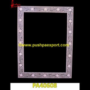 Black Bone Inlay Mirror Frame