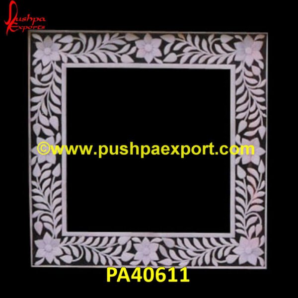 Grey Bone Inlay Square Photo Frame PA40611 Inlay Vanity Table, Large Bone Frame, Picture Frame Bone, Picture Frame With Inlay, Scalloped Bone Frame, Small Bone Frame, White Bone Picture Frame, Wood Inlay Frame, Wood Inlay Picture.jpg