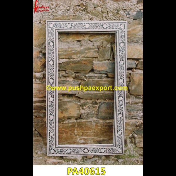 Bone Inlay Large Rectangle Frame PA40615 Scalloped Bone Frame, Small Bone Frame, White Bone Picture Frame, Wood Inlay Frame, Wood Inlay Picture Frame, Bone Frame, Bone Inlay Picture Frame, Bone Picture Frame, Herringbone Vanity.jpg