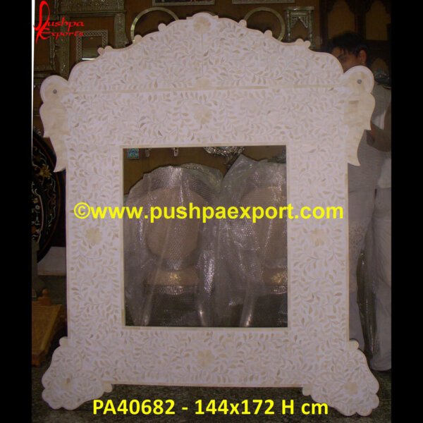 Bone Inlay White Frame PA40682 Inlay Photo Frame, Inlay Vanity, Inlay Vanity Table, Large Bone Frame, Picture Frame Bone, Picture Frame With Inlay, Scalloped Bone Frame, Small Bone Frame, White Bone Picture Frame.jpg