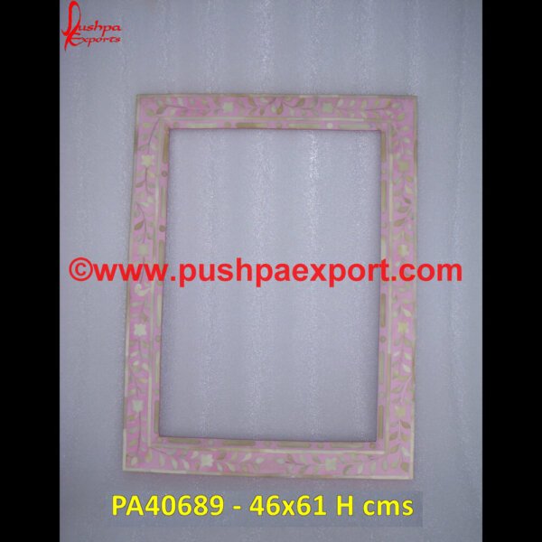 Bone Inlay Frame In Pink PA40689 Small Bone Frame, White Bone Picture Frame, Wood Inlay Frame, Wood Inlay Picture Frame, Bone Frame, Bone Inlay Picture Frame, Bone Picture Frame, Herringbone Vanity, Inlay Picture Frame.jpg