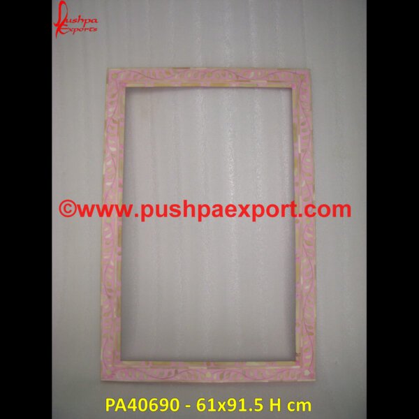 Bone Inlay Floral Frame In Pink PA40690 White Bone Picture Frame, Wood Inlay Frame, Wood Inlay Picture Frame, Bone Frame, Bone Inlay Picture Frame, Bone Picture Frame, Herringbone Vanity, Inlay Picture Frame, Bone Bathroom.jpg