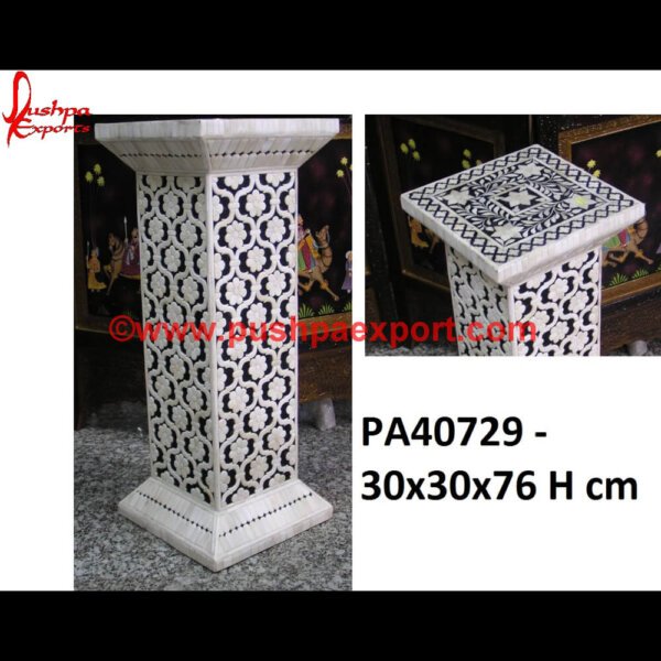 Floral Bone Inlay Pillar PA40729 Bone Inlay Nightstand, Inlay Nightstand, Bone Inlay TV Stand, Bone Inlay Pedestal, Bone Inlay Pedestal Table, Bone Inlay Pillar, Inlay Pedestal, Inlay Pillar, Camel Bone Inlay Pillar.jpg