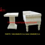 Camel Bone Inlay Sofa And Table