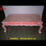 Pink Bone Inlaid Coffee Table