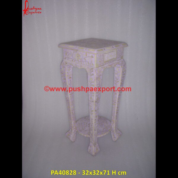 Floral Inlay Bedside Table in Purple Color PA40828 Bone Inlay TV Console, Bone Inlay Table Top, Bone Inlay Table Lamp, Bone Inlay Table India, Bone Inlay Sofa Table, Bone Inlay Side Table UK, Bone Inlay Side Table Round, Bone Inlay.jpg