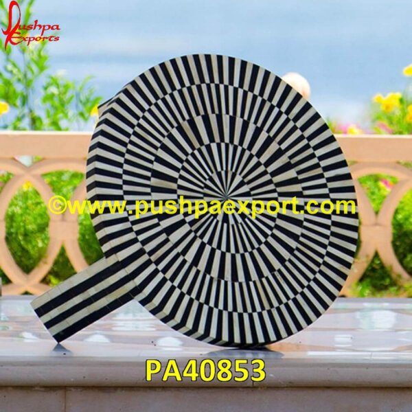 Bone Inlay Round Coffee Table Stripes Pattern PA40853 Bone Inlay Coffee Table India, Bone Inlay Coffee Table Australia, Bone Inlay Cocktail Table, Bone Inlay Centre Table, Bone Inlay Center Table, Bone Inlay Buffet Table, Bone Inlay Bedside.jpg