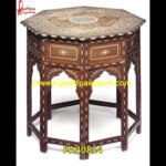 Bone Inlay Octagonal Coffee Table