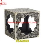 Black Bone Inlay Cubic Table