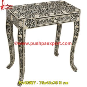 Bone Inlay Console Table In Black