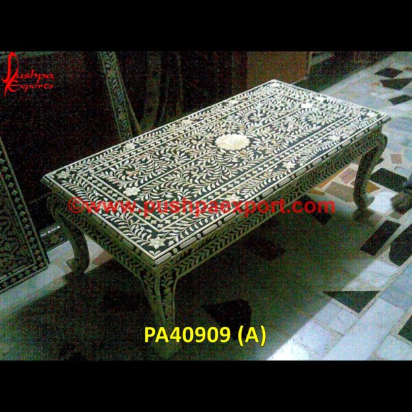 Floral Bone Inlay Table PA40909 (A) Bone Coffee Table, Backbone Console, Wooden Bone Inlay Table, White Bone Inlay Side Table, White Bone Inlay Nightstand, White Bone Inlay Coffee Table, White Bone Inlay Bedside Table.jpg