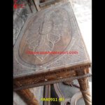 Antique Bone Inlay Table in Wood