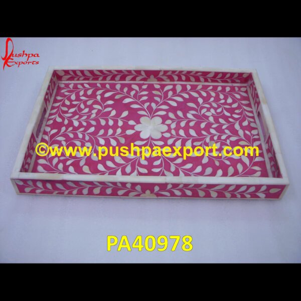 Pink Bone Tray with Floral Design PA40978 Grey Bone Tray, Indian Bone Inlay Tray, Large Round Bone Inlay Tray, Wood Bone Tray, Wooden Bone Tray, Bone Inlay Tray, Bone Tray, Inlay Tray, Black And White Bone Inlay Tray, Inlay Tray.jpg