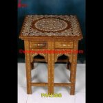 Wood Bone Inlay Console Table
