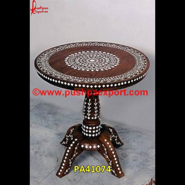 Bone Inlay Table in Round Shape PA41074 Inlaid Bone Table, Inlaid Bone Side Table, Inlaid Bone Coffee Table, Herringbone Inlay Dining Table, Handmade Bone Inlay Console Table, Grey Bone Inlay Side Table, Grey Bone Inlay Bedside.jpg