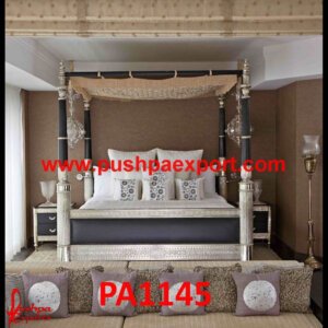 Beautiful Silver King Canopy Bed