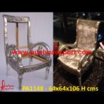 Silver Carved Floral Dining Chair