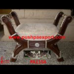 Silver Roman Style Vanity Chair